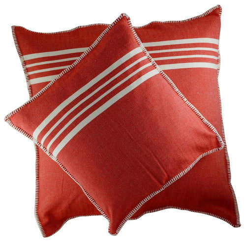 Kissen Leyla rot 45 x 45 cm - handgewebt und vorgewaschen - Hamamista